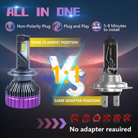 Bombilla LED para Faros Delanteros CAROLYN 6000K, 360W 40000LM, H1 H4 H7 H11 H13 HB3 9005 9006, Potencia Ajustable para Autos y Camiones