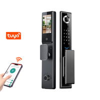 Serrure intelligente Seeyesdoor Tuya OEM avec reconnaissance faciale et déverrouillage par empreinte digitale, stockage sur carte mémoire, compatibilité avec les portes en acier/verre