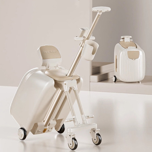 <span class=keywords><strong>Valigia</strong></span> Passeggino per Bambini con Manico Telescopico in Materiale PP, Design Richiudibile - <span class=keywords><strong>Valigia</strong></span> da Viaggio Cavalcabile per Bambini e Neonati - Product Image 1