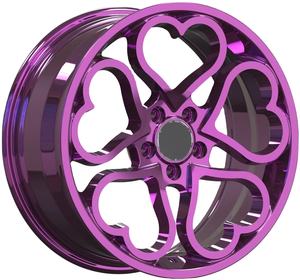 Rodas de corações de cromo personalizado bolun, rosa roxo jantes de 16-24 polegadas - Product Image 1