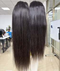 Peluca recta de hueso Frontal con cierre de encaje HD de densidad 300%, cabello brasileño virgen crudo, pelucas humanas populares, precio al por mayor - Product Image 3