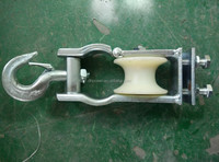 Bloc de poulie de câble aérien à double usage Outil en nylon pour s'asseoir et suspendre les poulies de câbles et les câbles conducteurs OEM personnalisable