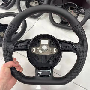Volante Deportivo de Cuero para Automóvil, Totalmente Perforado, con Base Plana, para Audi A3 A4 A5 S4 S5 Q3 Q5 Q7 2012-2025 - Product Image 3