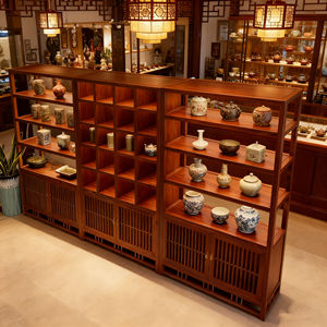 סגנון סיני חדש של elm עץ elm סגנון סיני חדש עם מחיצה קטנה & ביתן רב אוצר עבור מחקר - Product Image 5