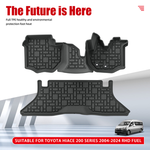 Grossiste MIPI, tapis de voiture imperméables, ensemble complet de tapis de voiture, tapis de sol de voiture 3D en TPE pour <span class=keywords><strong>Toyota</strong></span> Hiace série 200, 2004-2024, conduite à droite, essence - Product Image 2