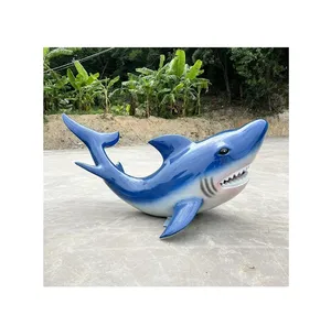 Arte pop para decoração de jardim, escultura de fibra de vidro com animais baleias ao ar livre cidade para aquário