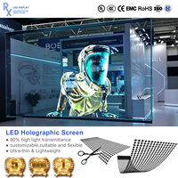 Film de panneau matriciel LED holographique couleur RX, transparent et flexible, écran LED adhésif pour vitrine, publicité intérieure
