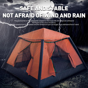 เต็นท์ตั้งแคมป์4คนที่มีเสาพองทนทานวัสดุกันน้ำที่มีความคุ้มครองเต็มรูปแบบฝนบินเต็นท์พองสำหรับการตั้งแคมป์ - Product Image 4