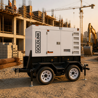 Groupe électrogène diesel mobile Pekins 80 kVA, 64 kW, refroidissement par eau, triphasé AC