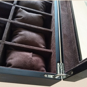 กล่องนาฬิกาไม้ 35x25x7 ซม. กล่องเก็บนาฬิกาทรงสี่เหลี่ยมผืนผ้าป้องกันฝุ่นสำหรับจัดแสดงและจัดระเบียบนาฬิกา - Product Image 3