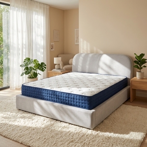 <span class=keywords><strong>Matelas</strong></span> fin double taille, qualité professionnelle <span class=keywords><strong>et</strong></span> résistant, fermeté moyenne, hypoallergénique, soulage douleurs dorsales - Product Image 1