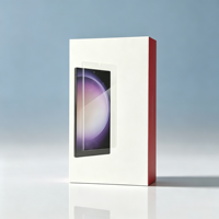 Boîte d'emballage de protection d'écran de smartphone en papier rigide de luxe avec logo personnalisé pour téléphone Samsung, emballage de film en verre