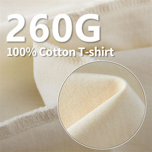 Logo personnalisé T-shirt homme 100% coton 260 GSM T-shirt vierge tricoté lourd - Product Image 6