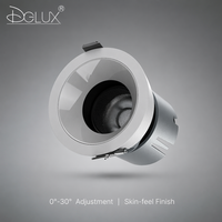 DGLUX Projecteur LED COB à intensité variable pour hôtels et projets d'ingénierie, UGR < 10, 7W 12W 18W 24W, haute luminosité