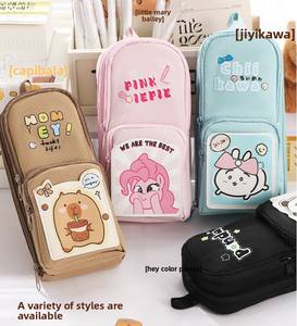 Bolso de mano de gran capacidad, caja de papelería multifuncional para estudiantes de la escuela, estuche de lápices de alta estética para niñas - Product Image 2