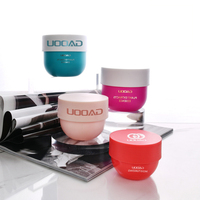 Pot en plastique PP à double paroi, givré blanc, 100g 200g 250g 300g 500g, à large ouverture, en forme de bol, avec logo, pour l'emballage de crème de soin de la peau