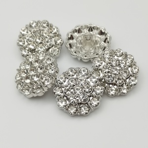 Bán Buôn Trong Kho Chất Lượng Cao 20Mm Thời Trang Trang Trí Jewel Shiny May Rõ Ràng Pha Lê Rhinestone Nút - Product Image 3