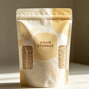 Sacs d'emballage en plastique à impression numérique de haute qualité avec fermetures éclair, sacs à fermeture éclair autoportants pour l'emballage de céréales - Product Image 1
