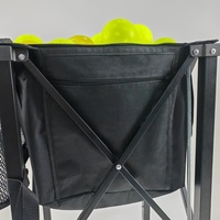 Panier de trémie de balle de tennis portable, chariot de balle de tennis léger, caddie de pickleball de balle de tennis de baseball à roues en alliage d'aluminium