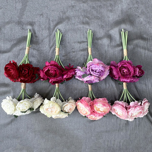 Decoración de Flores Artificiales Mei Sheng, 6 Manos Sosteniendo un Loto de Rocío - Product Image 1