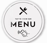 Carte NFC en acrylique pour avis Google, menu NFC, carte d'avis Google, autocollant de table NFC en acrylique pour restaurant