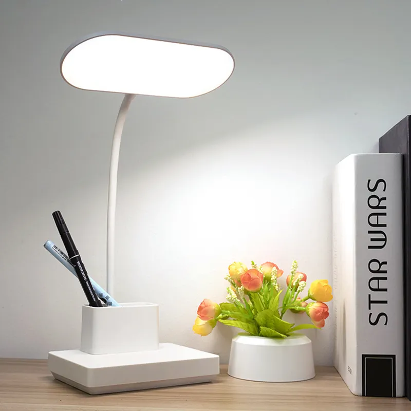 Lampes de lecture tactiles avec porte-stylo lampe de table pour enfants veilleuse à intensité variable pour lampe de lecture d'étude