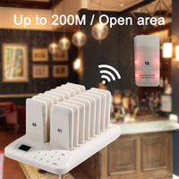 Système de téléavertisseur rectangulaire sans fil pour restaurant, 16 pages, 16 téléavertisseurs de table, appel sans fil pour restaurants
