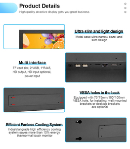 Écran d'affichage lcd publicitaire mural d'intérieur de 21 pouces, 1 pièce, barre extensible pour android, machine pour étagère - Product Image 5