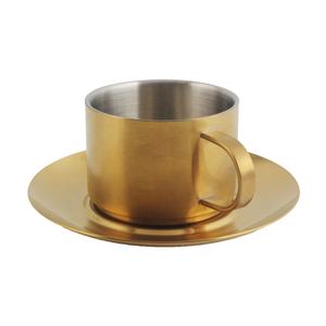 Juego de Tazas de Café de Acero Inoxidable, Juego de Tazas de Café Aisladas de Doble Pared, Tazas para Té con Leche con Platillo - Product Image 5