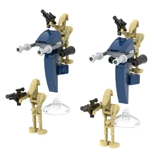 MOC Space Wars Mini Combat Roboter Mann gegen Mann Flugzeug mit Actionfigur Bausatz Baustein-Sets Werbespiele