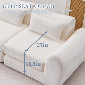 Multiple Modular Cloud <b>Sofa</b> <b>Bed</b>, Sectional Boneless Couch with Chaise for Living Room/Bedroom, Shennel <b>Sofa</b> No Assembly - Product Image 3
