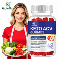 Gummies Keto ACV au vinaigre de cidre de pomme avec B12, marque privée Qbioflex, pour le soutien digestif et la perte de poids