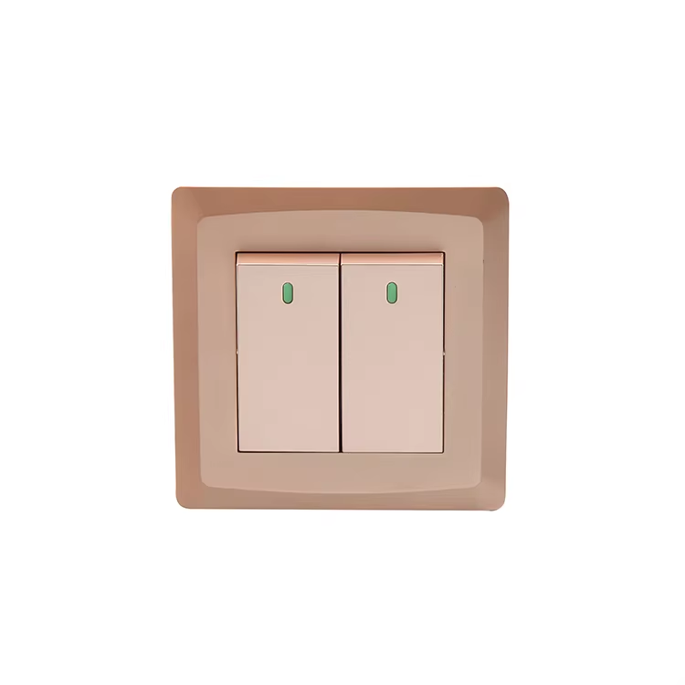VNX Wholesaler Price 2Gang 1Way 2Way Multiple Colors UK Standard Household Appliances Safety Electrical Wall Switches