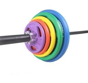 Placas de peso Olympicing, placa de peso calibrada, Barbell con placas de peso, juego de placas de peso, gimnasio, ejercicio, goma Unisex, Universal, - Product Image 4