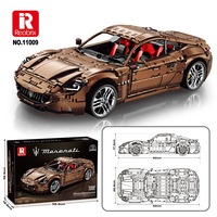 Reobrix 11009 5480 Uds coche Serie RC cobre eléctrico Martha Supercar modelo de bloques de construcción juguete educativo técnico regalo de Festival
