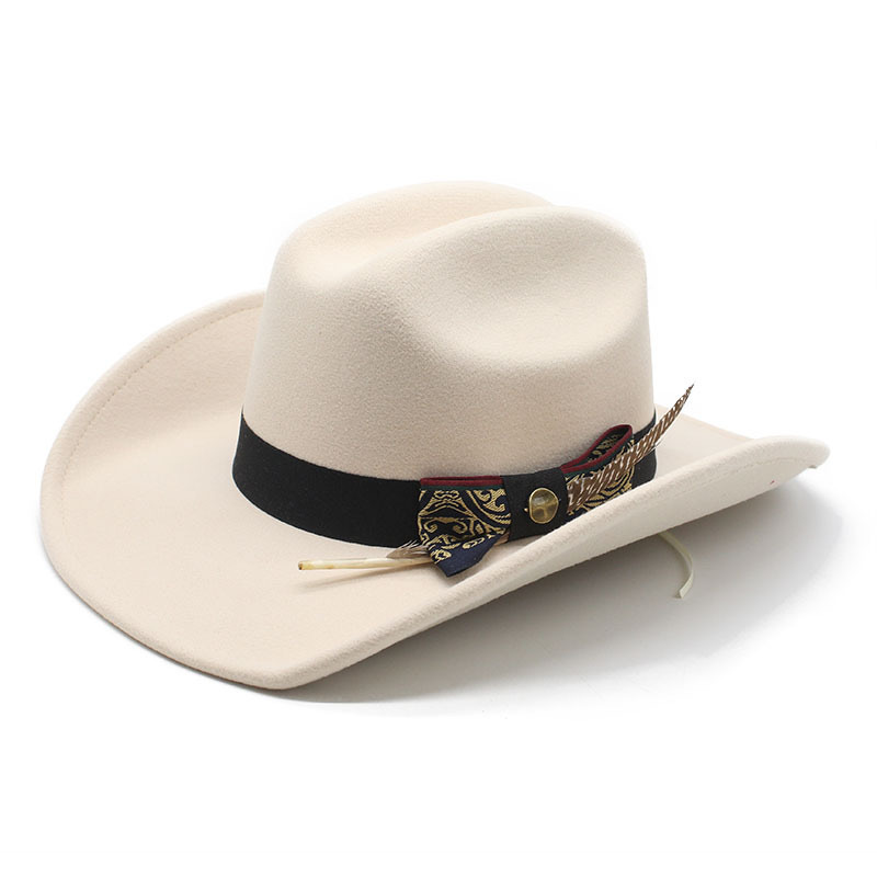 Custom Handmade Hillebrand Hats Western Hat with Feather & Ribbon- One of a Kind Western Feather Hat Band - Moab – Willow Lane Hat Co main image 4