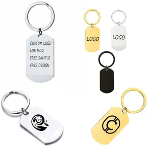 Vente en gros de porte-clés de voiture en métal en acier inoxydable avec logo imprimé personnalisé chambre de motel hôtel bagages étiquettes volantes porte-clés