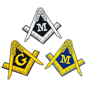 Tùy Chỉnh <span class=keywords><strong>Masonic</strong></span> Thương Hiệu Thêu Huy Hiệu Dệt Thêu Vá - Product Image 5