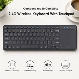 Mini Wireless Keyboard <b>Portable</b> Wireless Keyboard 2.4ghz with Touchpad Compact Plug and Play for PC <b>TV</b> Tablet Factory OEM ODM - Product Image 1