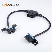 Cable Divisor OBD2 1 a 2, Cable de Extensión OBD II de 16 Pines y 16 Núcleos, Cable de Conversión de Interfaz OBD Automotriz