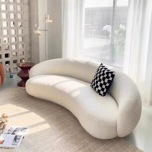 Sofá nórdico contemporáneo para sala de estar, sofá curvo semicircular, sofá tapizado de diseñador, Villa, apartamento, oficina, Vestíbulo - Product Image 2