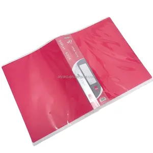 Office school stationery Plastic waterproof A4 size clear sheet protectors 40 pockets display book for documents and paper