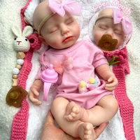 Poupées reborn en silicone au toucher doux, réalistes, 18 pouces, fille, faites à la main, mignonnes et pulpeuses, pour collection et jeux