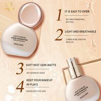 Fond de teint liquide à texture crémeuse en marque propre pour tous les types de peau, léger, respirant, semi-mat, longue tenue, logo personnalisé