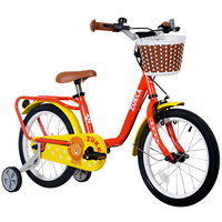 Sepeda Anak ZUKKA 16 Inch Rangka Baja 4 Roda dengan Roda Bantu, Rem Cakram Depan, Rem Coaster Belakang untuk Anak Laki-laki dan Perempuan Balita