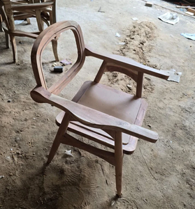 Silla de Ratán Hecha a Mano para Sala de Estar, Dormitorio, Asiento Decorativo Interior con Estructura de Madera Natural - Product Image 2
