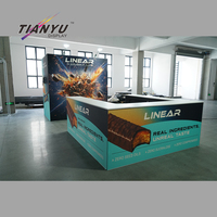 Support de toile de fond robuste pour événements, expositions, affichage de logo, intérieur pour stand de salon professionnel sur le thème de l'alimentation