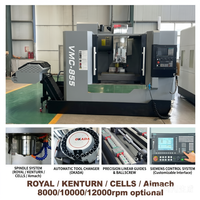 VMC855 haut de gamme (VMC850 ordinaire) Cinq axes CNC Centre d'usinage vertical Métal Aluminium Precision Fanuc CNC VMC Machine