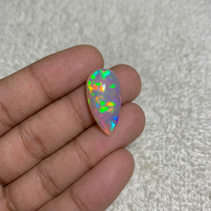 โอปอลเอธิโอเปียธรรมชาติทรงลูกแพร์แบบหลวม สีไฟหลากหลาย เหมาะสำหรับทำเครื่องประดับ - Product Image 1