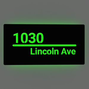 Custom Illuminated LED <strong>House</strong> Sign Address <strong>Plaque</strong> Back-lit <strong>House</strong> Number Custom Solar Backlit LED <strong>House</strong> Number Sign <strong>for</strong> <strong>Outside</strong> - Product Image 4